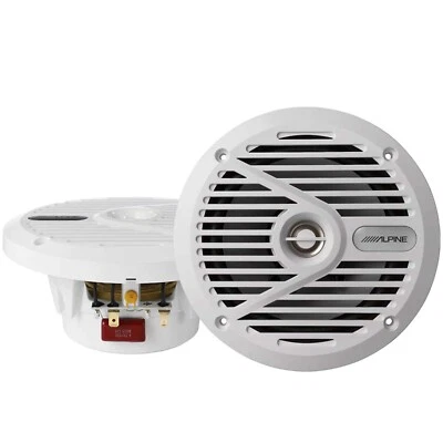 Alpine SPS-M601W 6-1/2" Marine Coaxial 2-Way Speaker - White (Pair) - Image 1 of 4