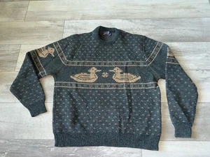 Suéter De Colección Años 90 Pendleton Lana Mallard Duck Fair Isle Para Hombres XL Hecho en EE. UU. - Imagen 1 de 12