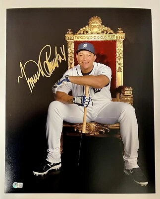 Foto autografada assinada 16x20 de Miguel Cabrera Triple Crown Detroit Beckett - Imagem 1 de 3