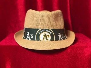 MLB Olakland Athletics Unisex Sommer Fedora Panama Strohhut mit Band - Bild 1 von 22