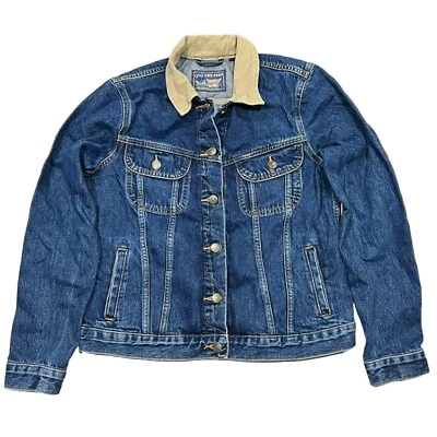 Chaqueta vaquera para mujer GAP NUEVA CON ETIQUETAS CUELLO DE PANA MEDIANO lavado medio #501047 Foto 1 de 4