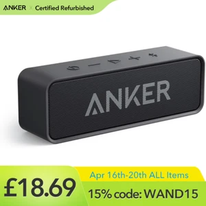 Anker Bluetooth Speaker Stereo Sound BassUp Portable for Home/Travel IPX5 24H - Picture 1 of 7