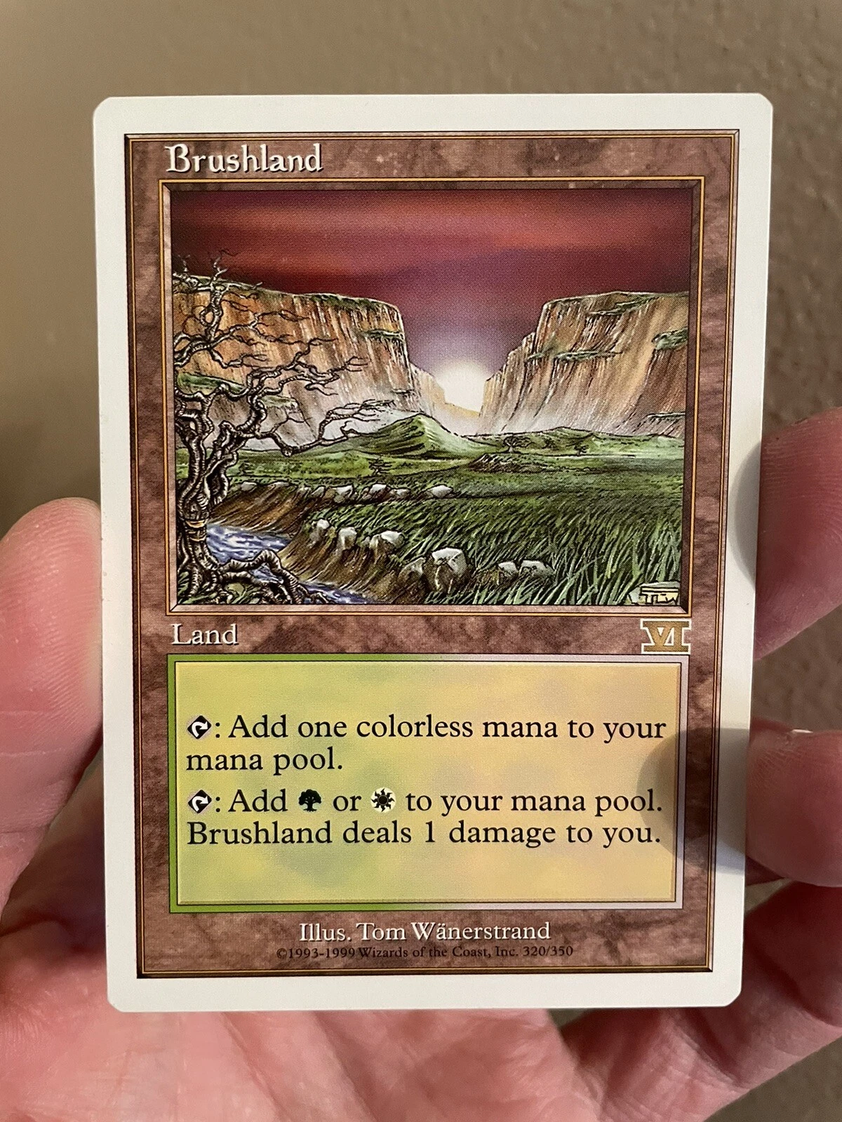brushland mtg Sixth Edition LP/NM 1999 Magic The Gathering Land