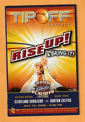 Boston Celtics Cleveland Cavaliers 2008 Programa de Playoffs LeBron James B9 Foto 1 de 2