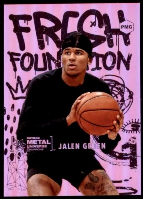 2021 2021 Metal Champions Fresh Foundation Pink PMG #FF1 Jalen Green RC 22/75 - Image 1 of 2