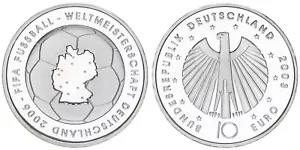 Germany 10 Euro 2004 D Football (In Coin Capsule) PP 90250 - Picture 1 of 1