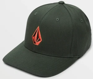 Gorra de béisbol Volcom Full Stone Flexfit™ verde ajuste elástico XFit™ nueva con etiquetas patín - Imagen 1 de 2