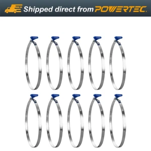 POWERTEC 6" Key Hose Clamp, Thumb Screw Key Adjustable S Steel Hose Clamps, 10PK - Picture 1 of 9