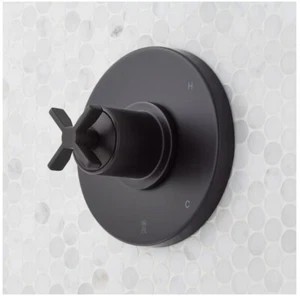Signature Hardware Vassor Pressure Balance Shower Trim SHVA8010MB - Matte Black - Picture 1 of 4