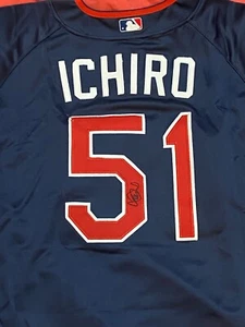 JERSEY ICHIRO SUZUKI AUTOGRAFIADA 2009 ALL STAR GAME SEATTLE MARINERS CERTIFICADO DE AUTENTICIDAD - Imagen 1 de 5
