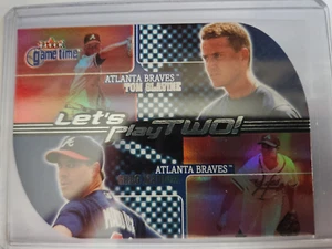 2001 FLEER GAME TIME LETS PLAY TWO #12 TOM GLAVINE/GREG MADDUX HOF - Picture 1 of 2