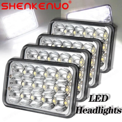 Faros LED altos/bajo DRL para Pontiac Firebird 1977-1981 Grand Prix 4 piezas 4x6 pulgadas Foto 1 de 4