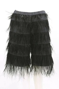 NWT$3245 Brunello Cucinelli Women Silk Sequin Ostrich Feather Shorts 42/6US A186 - Picture 1 of 10