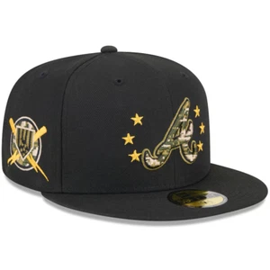Atlanta Braves New Era Camo 2024 Armed Forces Day 59FIFTY Fitted Hat 6 7/8 - Picture 1 of 8