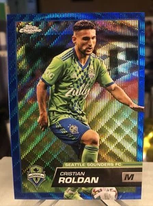 Cristian Roldan 2023 Topps Chrome MLS Seattle RARE Blue Wave Refractor SP /199 - Picture 1 of 2