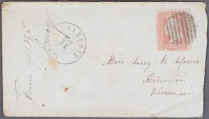 Mayfairstamps US 1860s Sacramento CA to nosha WI Commercial Cover aar_74887 - Picture 1 of 2