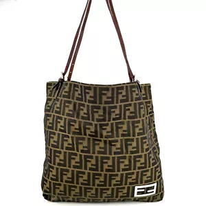 Fendi Tote Bag Shoulder Bag Zucca Authentic 190T0170 - Picture 1 of 19