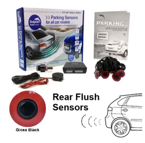 Delfin Gloss schwarz bündig passend Parksensoren Kit Umkehrung akustischer Piepton - Bild 1 von 12