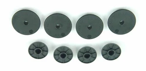 NUEVO ORIGINAL VW ALFOMBRILLA SUJETADOR CLIPS ALFOMBRA CUBIERTAS 4+4 PIEZAS NEGRO - Imagen 1 de 2