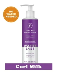 Waterless Hair Curl Milk. Refresh, Define, Detangle, & Soften Curly, Frizzy Hair - Picture 1 of 5