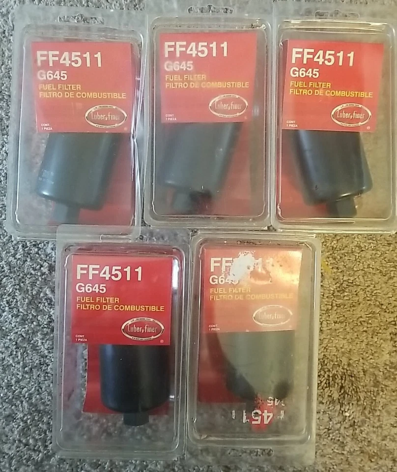 批量 5 件 FF4511 G645 燃油过滤器 Luber Finer G 645 1997 - 2005 Chev GMC Olds — 第 1/3 张图片