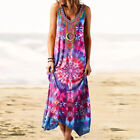 Plus Size Womens Floral Holiday Maxi Long Dress Loose Kaftan Beach Sundress