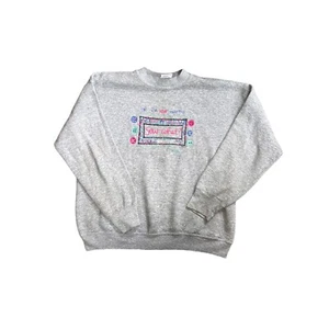Vintage años 90 "No soy Martha -- ¿Coser qué?" Sudadera Pullover Kitschy Novetly L - Imagen 1 de 5