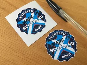 Auténtica pegatina de jinete - Escocia (par pequeño) - VENDEDOR DEL REINO UNIDO - Imagen 1 de 1