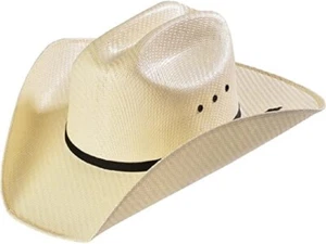 SOMBRERO VAQUERO PAJA NATURAL TWISTER con Sombrero Negro Talla S M L XL - Imagen 1 de 2