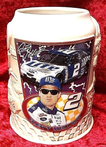 Vintage NASCAR Rusty Wallace #2 Collectors Stein Mug Cover