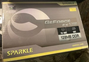 NVIDIA GeForce FX 5200 128MB DDR AGP VGA DVI TV Out NEW Sealed Graphics Card - Picture 1 of 2