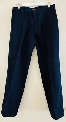 Cherokee man's 100% cotton slack pants, navy, 34x34 - Image 1 of 4
