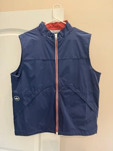 Peter Millar Vest Mens Large Blue Golf Full Zip * - Picture 1 of 3