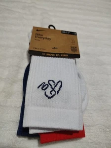 Nike Everyday USA Soccer Crew Socks DZ7261-912 Women's Size 4-6 Youth Size 3Y-5Y - Picture 1 of 13