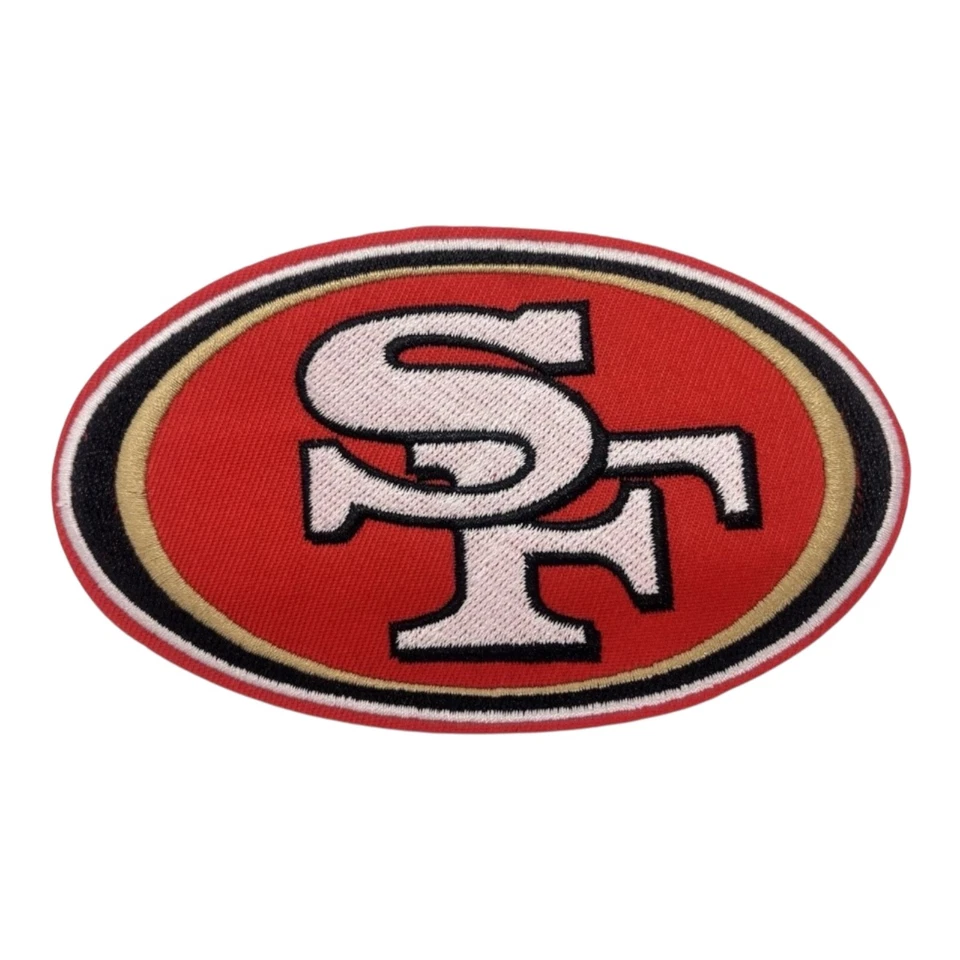San Francisco 49ers Patch 2.5x1.5 Iron On Embroidered NFL Football - Image 1 of 1