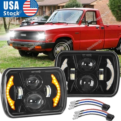 2x para camioneta Mazda B2200 B2600 5X7 7x6 pulgadas LED haz sellado alto/bajo A+ Foto 1 de 4