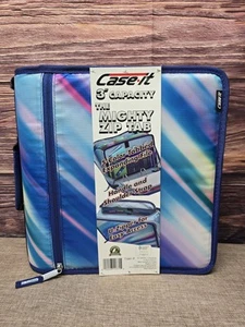 Case-It the Mighty Zip Tab Zip Binder - 3 Inch O-Rings 5 Color Tab Expandin NEW - Picture 1 of 9