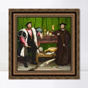 Framed Canvas Art Giclee Print The Ambassadors(1533) by Hans Holbein the Younger - Picture 1 of 11