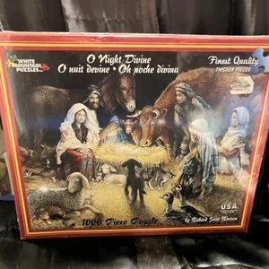 "One Night Divine" 1000 Piece Jigsaw Puzzle Sealed New Birth Of Jesus Brand New - Picture 1 of 6