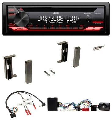 JVC CD DAB USB Bluetooth Lenkrad Autoradio für Audi TT 1998-2006 Aktiv schwarz - Bild 1 von 4