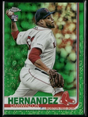 2019 Topps Chrome Update #30 Darwinzon Hernandez Green Refractor #/99 - Image 1 of 2