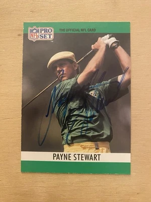 1990 Pro Set Payne Stewart #1 Signed Autograph Golf Card - Image 1 of 3