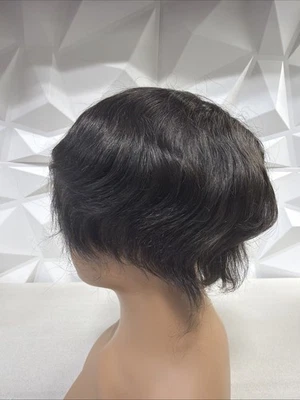 Invisible Ultra Thin Skin Mens Toupee Hair Replacement 100% Human Hair - Image 1 of 4