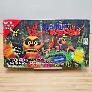 Banjo Kazooie N64 Blockbuster Promotional VHS Tape 1998 Nintendo RARE New Sealed - Imagen 1 de 6