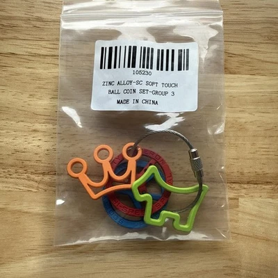 Scotty Cameron Mardi Gras Mini Cameron Monedas Corona Perro Paz Rueda Bola Marcador Foto 1 de 3