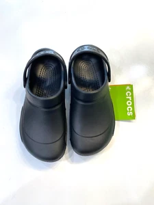 CROCS Bistro Black Solid Clog Work Shoe Roomy Fit Unisex NWT M6/W8 - Picture 1 of 8