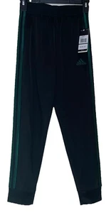 adidas boys size 8 tricot jogger pants black/ green - Picture 1 of 4