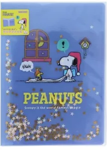 Peanuts Snoopy Woodstock A5 documento chiaro file paillettes nel file bi-fold - Foto 1 di 4