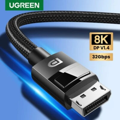 UGREEN 8K Displayport Cable DP1.4 4K144Hz Video Audio Cable For TV Monitor PC - Image 1 of 4