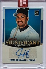 2019 Panini Donruss Optic Significant Signatures ~JUAN GONZALEZ~ Auto 11/99 MINT